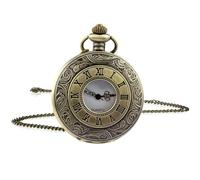 Jinpojun Orologio da Tasca con Catena, Orologio da Taschino Vintage per Uomo Donna, Compleanno, Anniversario, Giorno di Natale, Festa del Papà (Bronzo)