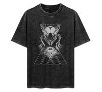 JINPUJING Destiny 2 Skull Mens T-Shirt Printed Graphic Top Unisex Black Tee M