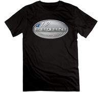 JINPUJING Pagani Automobili Logo Mens T-Shirt Printed Graphic Top Unisex Black Tee M