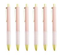 JINQIGG 6pcs 1.0mm penna a sfera retrattile semplice firma per scrittura creativa disegno ha bisogno di scrittura liscia scuola
