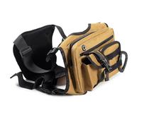 JINQIGG Active Lifestyle Borsa toracica con tasche organizzative Tessuto impermeabile Tracolla traspirante per uomo Borsa da petto da uomo resistente all'acqua, cachi