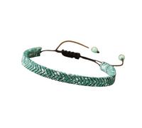 JINQIGG Braccialetto con perline piatte a forma geometrica, regolabile, gioiello alla moda per le donne, Come da immagine