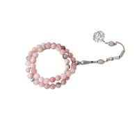 JINQIGG Braccialetto di perle di vetro fatto a mano con 45 perle di giada simulate modello culturale gioielli quotidiani portatili, vetro/smaltato