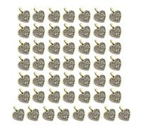 JINQIGG Ciondolo a forma di cuore in lega di ispirazione antica, accessorio per la creazione di gioielli e decorazioni per borse, accessori per collane e ciondoli a forma, Misura unica, come descritto