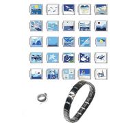 JINQIGG Connettori italiani di collegamento del braccialetto del modulo degli accessori dei gioielli Struttura dell'acciaio inossidabile adatto per gli appassionati di gioielli