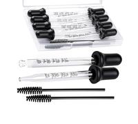 JINQIGG Contagocce per olio essenziale con punta dritta, controllo accurato, corpo trasparente per miscelare la bellezza, facile da usare, con punta dritta