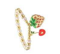 JINQIGG Elegante braccialetto di frutta fatto a mano con perline braccialetto unico adatto per l'uso quotidiano e riunioni festive, Come da immagine