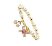 JINQIGG Elegante braccialetto di frutta fatto a mano con perline braccialetto unico adatto per l'uso quotidiano e riunioni festive, Come da immagine