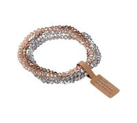 JINQIGG Elegante set di braccialetti con perline in vetro da donna, leggeri, accessori per feste da indossare tutti i giorni, vetro/smaltato