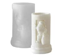 JINQIGG Holiday Oriented Santa Silicone Cast Cilindrico Fiamma Maker Set Sicuro Non Mortale Sostanza Per Donazioni E Home Deck Decorazione di Natale Cast