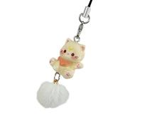 JINQIGG Portachiavi a forma di gatto, robusto ciondolo in resina aggiunge un elegante fascino al tuo zaino o borsa, ottima idea regalo per ragazze