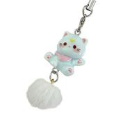 JINQIGG Portachiavi a forma di gatto, robusto ciondolo in resina aggiunge un elegante fascino al tuo zaino o borsa, ottima idea regalo per ragazze