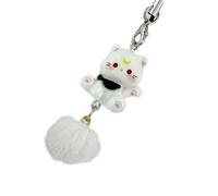 JINQIGG Portachiavi a forma di gatto, robusto ciondolo in resina aggiunge un elegante fascino al tuo zaino o borsa, ottima idea regalo per ragazze