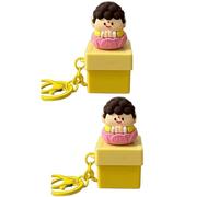 JINQIGG Portachiavi con riconoscimento vocale a mani libere in gomma e auto-incandescente per aree scure attivato dalla voce portachiavi accessorio, Non essere arrabbiato, Taglia unica