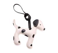 JINQIGG Resistente all'usura Versatile PU Portachiavi Trendy Spotted Dog Lanyard Borsa Fascino Accessorio Per Appartenenze Versatile Portachiavi Per Uso quotidiano