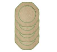 JINQIGG Set di 4 tovagliette vintage in fibra naturale, resistenti al calore, facili da pulire, tovaglietta per casa, ristorante, piccolo spazio, essenziale