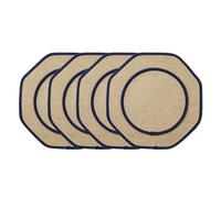 JINQIGG Set di 4 tovagliette vintage in fibra naturale, resistenti al calore, facili da pulire, tovaglietta per casa, ristorante, piccolo spazio, essenziale