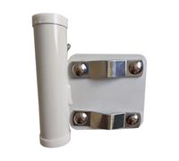 JINQIGG Supporto per ombrellone con morsetto di fissaggio in ferro per ringhiere di balconi e terrazze, con tubo di diametro del foro di 2,5 cm