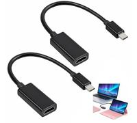 JinRuiCPeng 2 Pezzi Adattatore Mini Displayport 4k su HDMI, Adattatore Mini Dp su HDMI Convertitore per TV, Monitor e Proiettore, Nero, Adattatore Mini Displayport HDMI, Mini Display Port