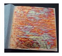 JINRUISI Foglia di Lamina d'oro variegata 50 Fogli Libretto Colorata Imitazione Foglia d'oro Doratura Artigianato Decorazione Artistica (Rame al Tramonto)