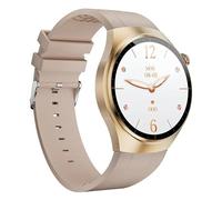 JINSHANGZI 2025 Girl Women BlueTooth Call Smart Watch SK7 Mini AMOLED Lady Wristwatch BT Calling Music Player AI Voice Men Fitness Tracker (Gold)