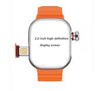 JINSHANGZI 2025 New 4G All Network S9 Smart Watch Android Operating S10 System GPS Map Goog1e Play Passometer Sleep Tracker SIM Card (Orange,4GB 64GB)