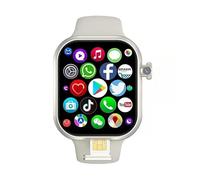 JINSHANGZI 5G Android Smartwatch CD20 2.29-inch AMOLED Screen with 180 ° Rotating Camera Supports SIM Card WiFi GPS Video Calls (Gray,8GB 128GB)