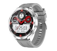 JINSHANGZI DK69 Smart Watch 1.85inch Large Screen Bluetooth Calling Health Monitoring AI Voice Compass Men Women Outdoor Sports SmartWatch (Silver)