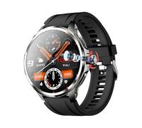 JINSHANGZI H99 Android Smart Watch 4G Network SIM Card 1.95'' AMOLED 490 * 490 Pull out 180° 2MP Rotating Camera App Download Smartwatch Men (4+64GB,Black)