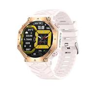 JINSHANGZI KC91 Rugged Sport GPS Smart Watch GPS Positioning 3ATM Waterproof Outdoor Flashlight Compass Bluetooth Call Men Smartwatch Women (Gold)