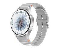 JINSHANGZI New Smart Watch 7 Max Women GPS Motion Track NFC AMOLED Display Compass Heart rate Games Bluetooth Call Waterproof Men SmartWatch (Silver)