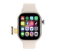 JINSHANGZI NEW XH022 Smart Watch 4G SIM Card 2.06'' AMOLED Screen GPS WIFI 190°Rotating Camera Video Call Goog1e Play Android Smartwatch (Silver,2+32GB)