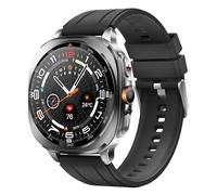 JINSHANGZI TS400 Men Smart Watch AMOLED Bluetooth Calling GPS Positioning Flashlight Compass Altitude Barometric Pressure Health Monitor (Black)