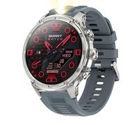 JINSHANGZI V99 Smart Watch 1.85inch Large Screen Men Outdoor Sports LED Flashlight Bluetooth Calling 710mAh Battery Smartwatch (Silver)