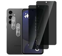 Jinshiweikai 4 Pezzi, 2 x Privacy Screen Protector for Samsung Galaxy S24 FE and 2 x Rear Camera Protective Glass Filmse,Privacy Angle of 28 Degrees ，Durezza 9H,Antigraffio