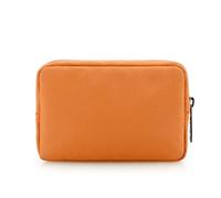 JINSI Piccola trousse per trucchi, Arancione, Cerniera lampo | Cerniera Mini Tech Caricabatterie Cavo Elettronico Organizer Custodia Accessori Da Viaggio
