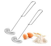 Jinsion 2 Pezzi Frusta a Spirale in Acciaio Inox, Mini Frusta a Spirale Manuale, Frusta per Salsa Acciaio Inossidabile, Frusta da Cucina a Spirale per Montare e Mescolare Panna, Salse, Latte, Uova
