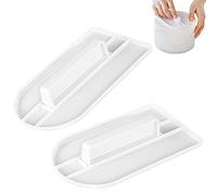 Jinsion 2 Pezzi Spatola per Torta Liscia Strumento, Spatola per Dolci, Lucidatore per Fondente per Torte, Antiaderente Accessori per Torta Fondente più Liscia per Torta Fai da Te, Fare Fudge (Bianco)