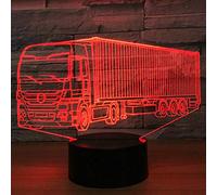 Jinson well 3D camion trattore auto lampada LED illusione ottica luce notturna, 7 colori che cambiano il colore Touch Switch tavolo decorazione lampade con cavo USB acrilico piatto ABS giocattolo