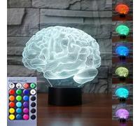 Jinson well 3d il cervello umano lampada la Illusion luce notturna, 7 cambia colore Touch Switch tavolo scrivania lampade decorazione regalo di natale perfetto con acrilico