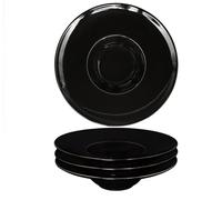 JINSONGDAFA Ciotole da zuppa, piatti fondi, piatti per pasta da 150 ml, set da 4 pezzi, nero, piatto piatto piatto in porcellana con bordo e bordo, miglior regalo (nero 21,5 cm)