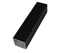 Jinssirey 2 tubi quadrati in alluminio nero, dimensioni 25 mm x 25 mm, spessore della parete 1 mm, lunghezza 200 mm, tubi dritti senza cuciture, confezione da 2