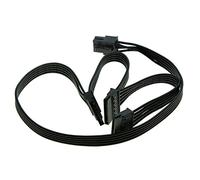 JINTAI Cavo di Alimentazione SATA da 6 Pin a 3x15 Pin per alimentatori Seasonic/An-Tec, Adattatore per Disco Rigido BTC Mining Riser Splitter da 18,7 Pollici (47,6 cm)