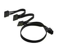 JINTAI Cavo di alimentazione SATA da 6 pin a 3x15 pin per alimentatori Seasonic/per An-tec, adattatore per disco rigido BTC Mining Riser Splitter da 18,7 pollici (47,6 cm)