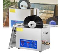 JINTAOMA Pulitore Ad Ultrasuoni per Dischi in Vinile da 180 W 6 Litri, Pulitore Ad Ultrasuoni Commerciale, Lavadischi, con Timer Digitale E Riscaldatore, Pulisce 1-6 Dischi in Vinile Una Volta