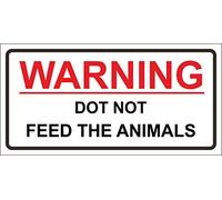 JINTORA Adesivi Aicurezza Domestica Attenzione Non dare da mangiare agli animali Animali domestici Sicurezza Sicurezza Casa/Giardino segno 200 mm x 80 mm - Adesivi autoadesivi - Adesivi di