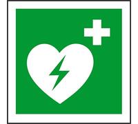 JINTORA Adesivi Aicurezza Domestica Simbolo di defibrillatore cardiaco esterno automatico internazionale - 20x20 cm - Adesivi autoadesivi - Adesivi di sicurezza, adesivi di avvertimento, adesivi
