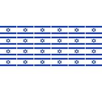 JINTORA Adesivi Auto Israele - Liscio - 33x20mm 24 Pezzo - Adesivi per Auto autoadesivi - Tuning Esterni - Sticker Decorativi Resistenti all’Acqua per Carrozzeria Finestrini - Bandiere e bandierine