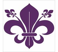 JINTORA Adesivo per auto - Giglio francese - 108x99 mm - JDM - Die cut - Auto - finestra - laptop - Tuning - viola