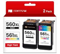 JINTUM PG-560XL CL-561XL Cartucce Nero e Colore Multipack Compatibile per Canon Cartucce 560 561 Compatibile per Canon Pixma TS5350 TS5351 TS5352 TS5353 TS7450 TS7451